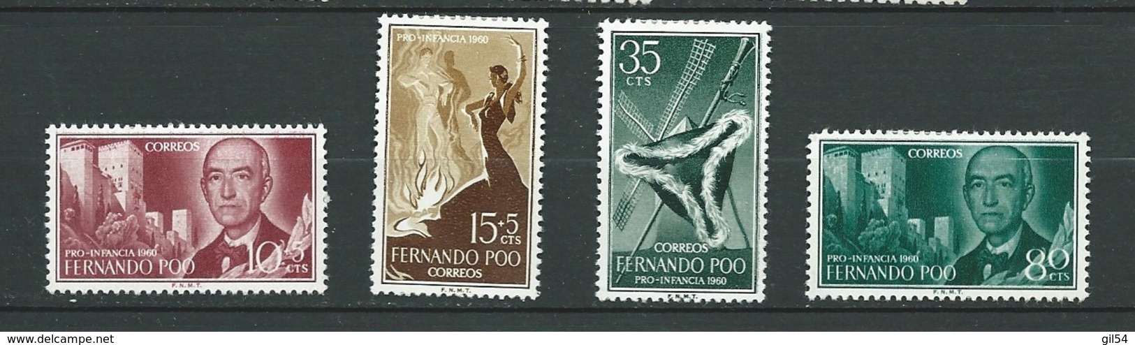 Fernando Poo - Série Yvert N° 180 à 183   ,  4 Valeurs * -  Az 26902 - Fernando Po