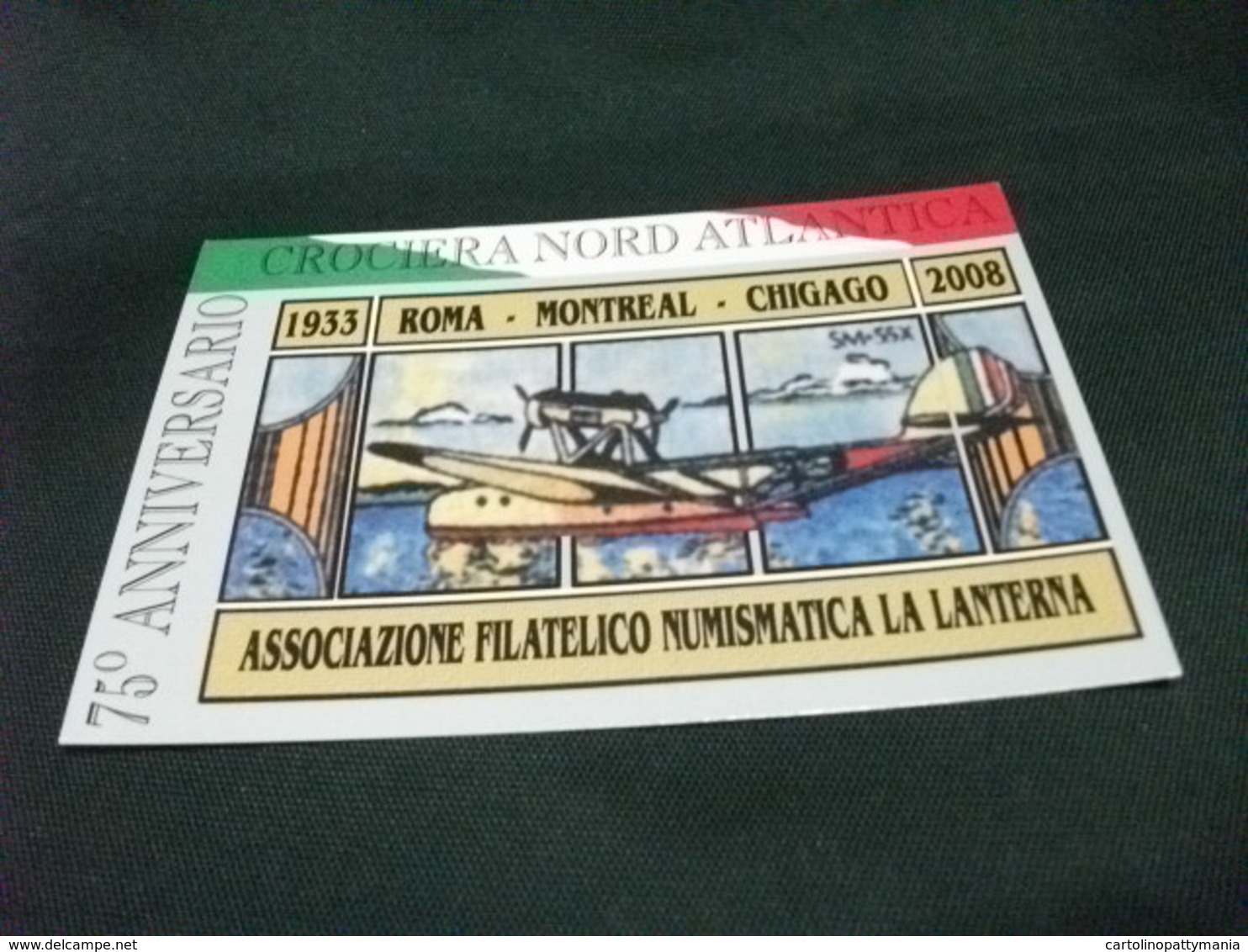 STORIA POSTALE FRANC. AERONAUTICA ITALIA AEREO IDROVOLANTE 75° ANNIV. CROCIERA NORD ATLANTICO - 1919-1938: Fra Le Due Guerre