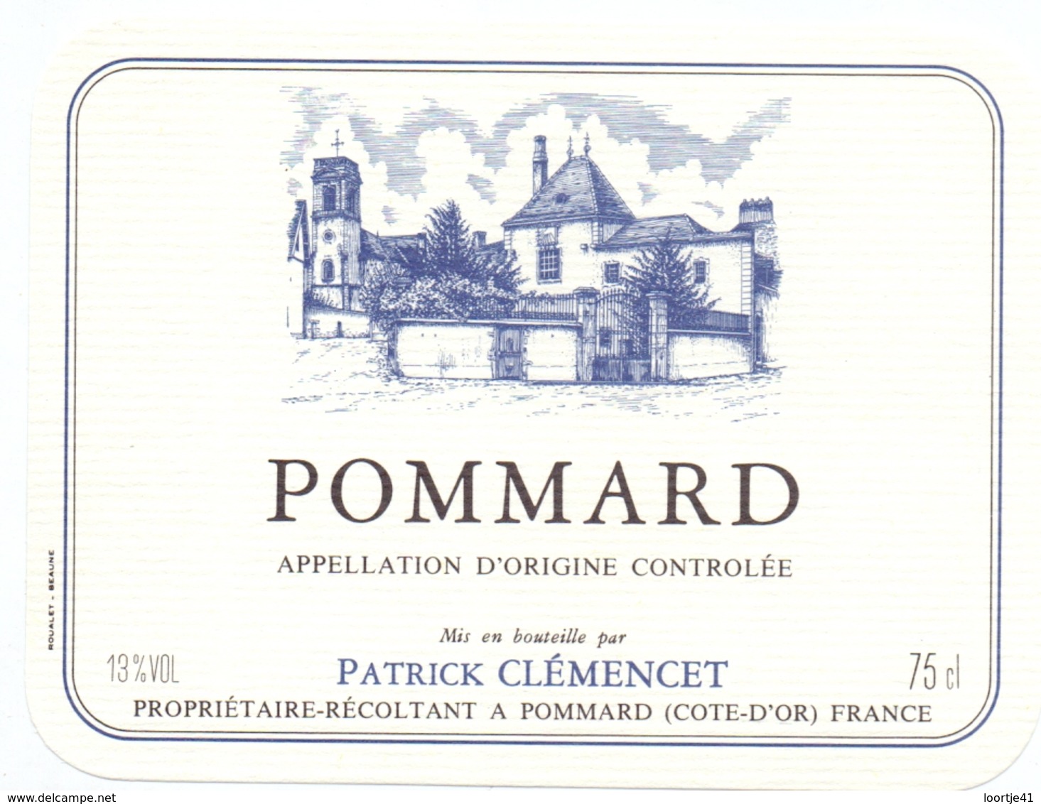 Etiket Etiquette - Vin - Wijn - Bourgogne - Pommard - Patrick Clémencet - Bourgogne