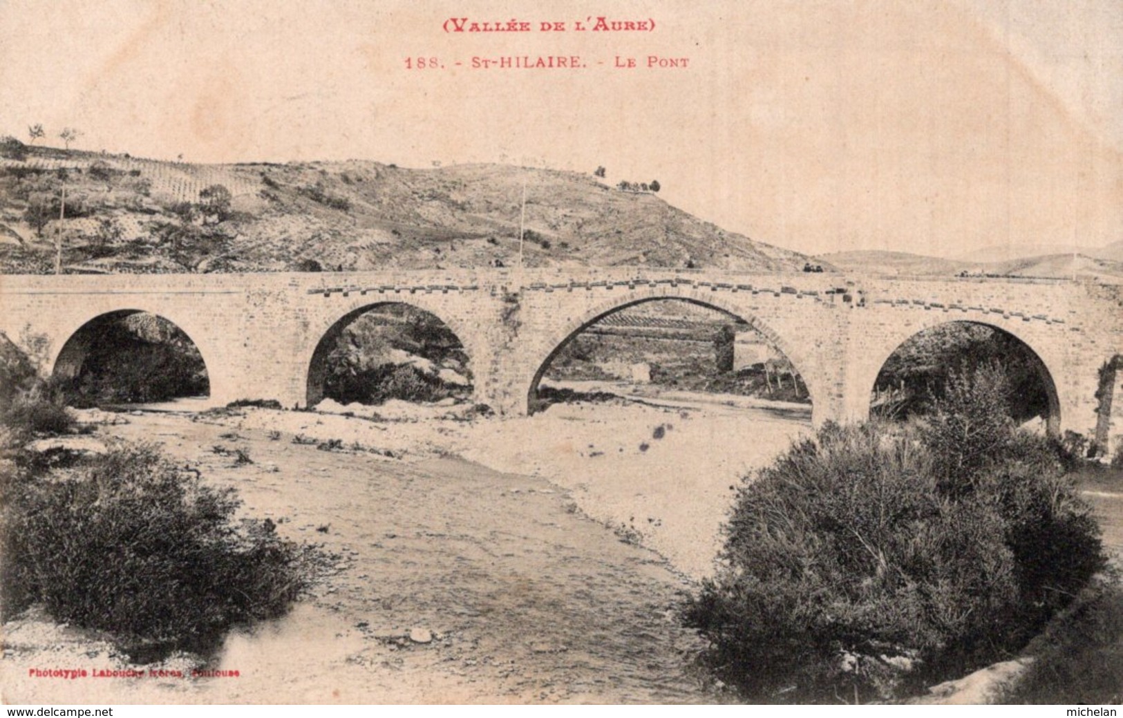 CPA   11  SAINT-HILAIRE---LE PONT---1905 - Saint Hilaire