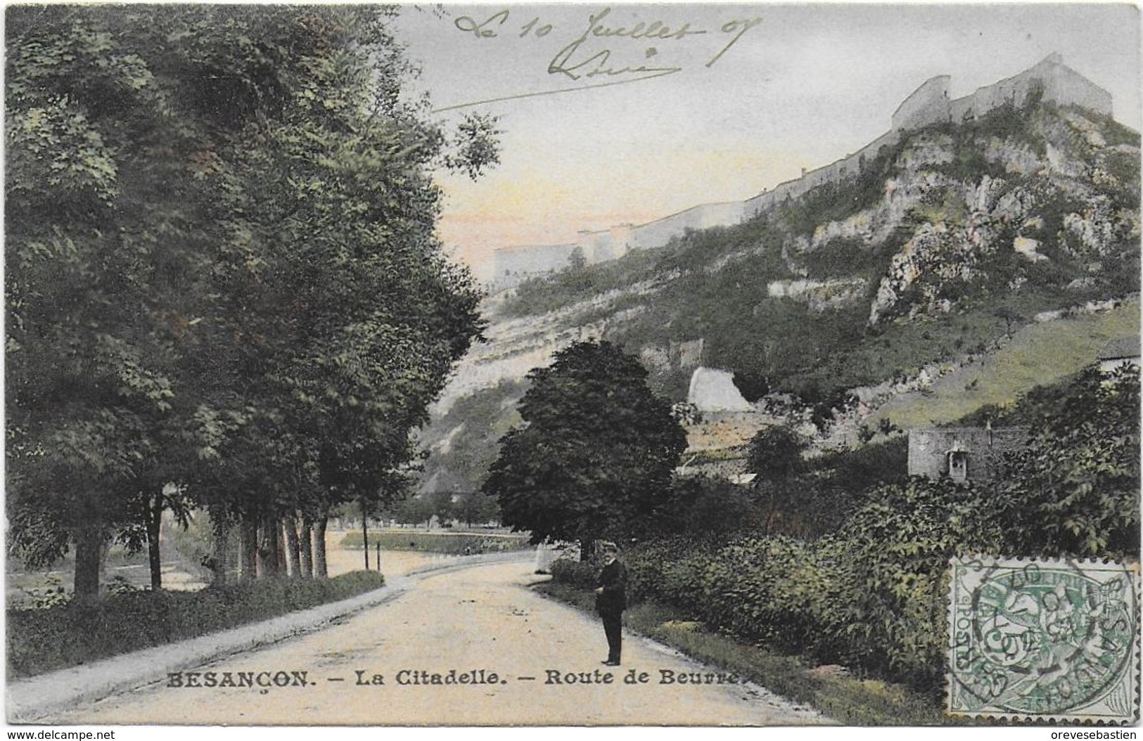 CPA - BESANCON - LA CITADELLE - ROUTE DE BEURRE - 1907 - Besancon