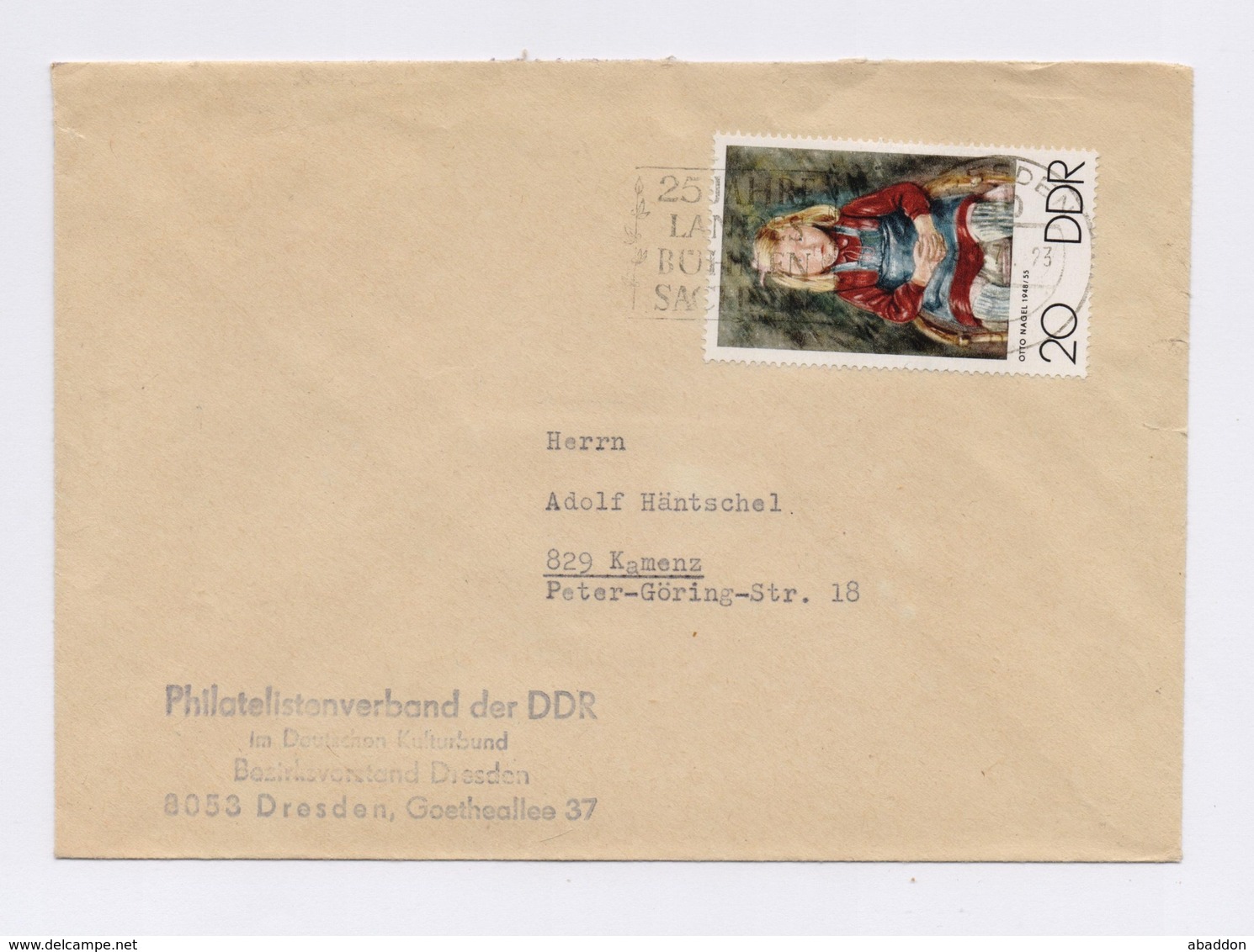 MWSt - DRESDEN, 25 Jahre Landesbühnen Sachsen 1971, MiNr. 1608 Auf Umschlag - Briefe U. Dokumente