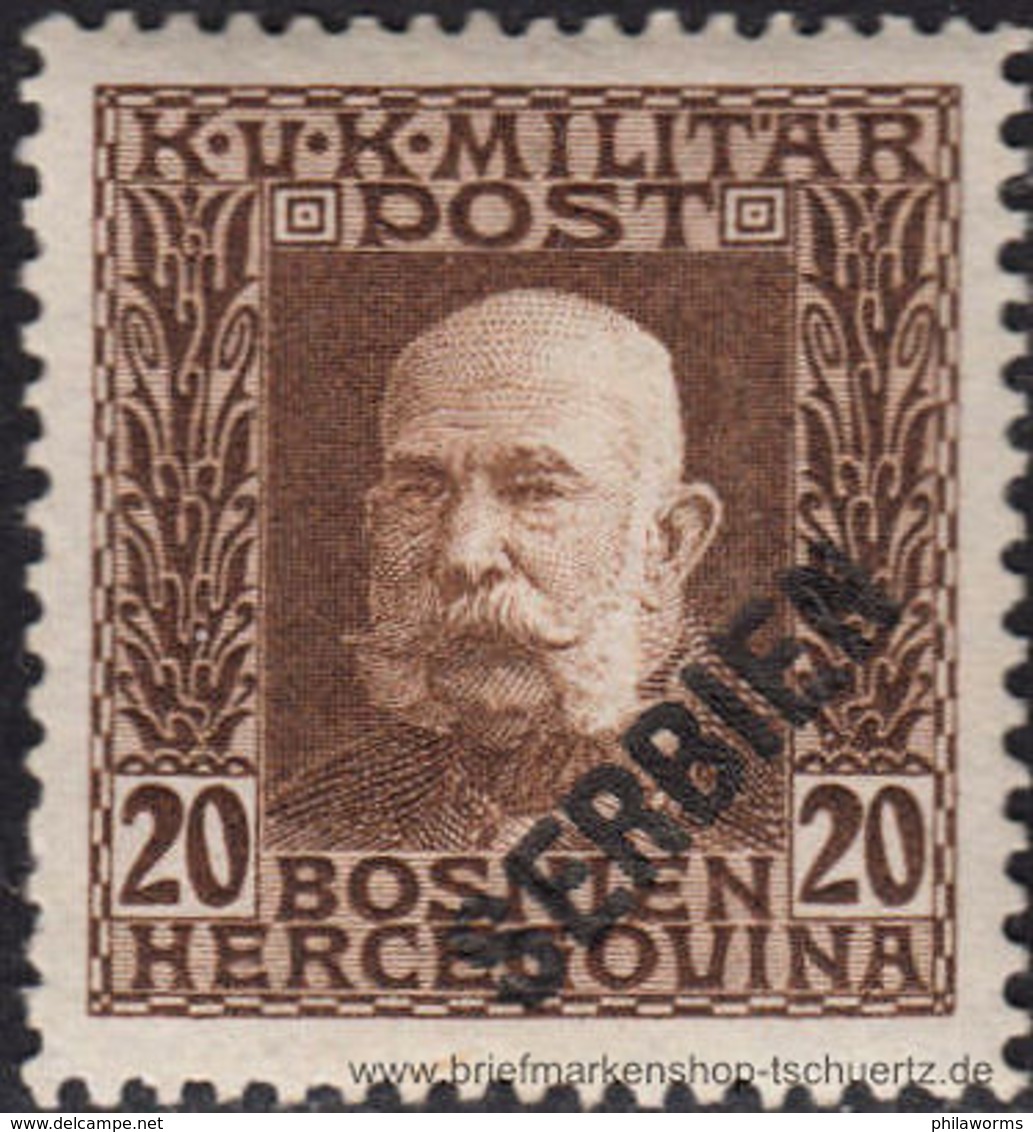 Österreich 1916, Mi. Feldpost Serbien 29 * - Unused Stamps