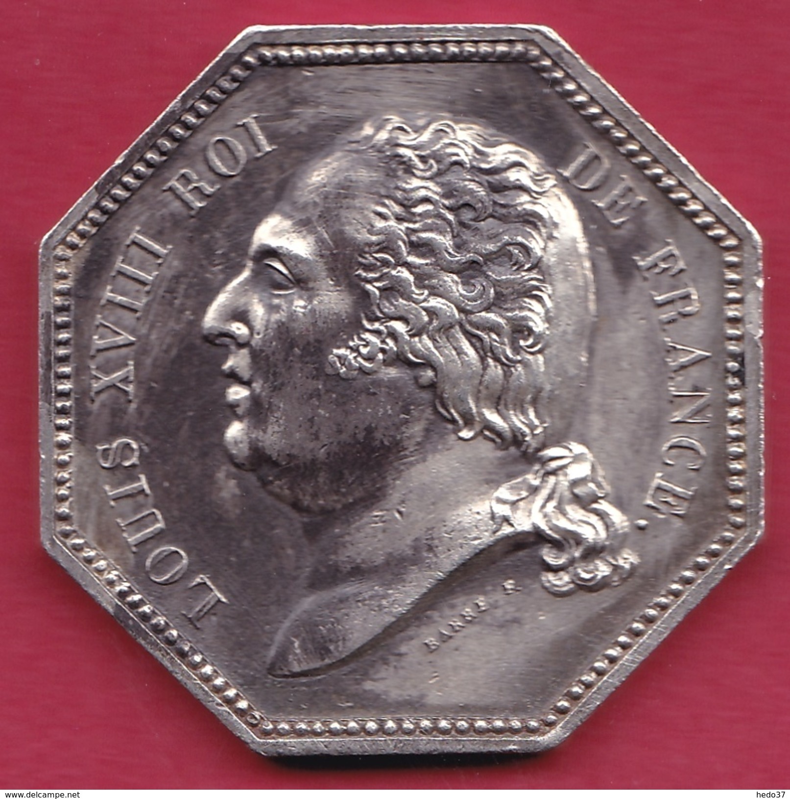 France - Louis XVIII - Compagnie Générale D'Assurance - Paris 1818 - Argent - Profesionales / De Sociedad