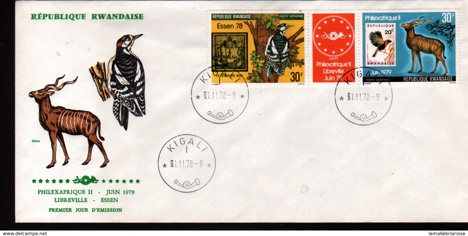 Rwanda,1979, PHILEXAFRIQUE II,. INTERNATIONAL PHILATELIC EXHIBITION - 1970-1979