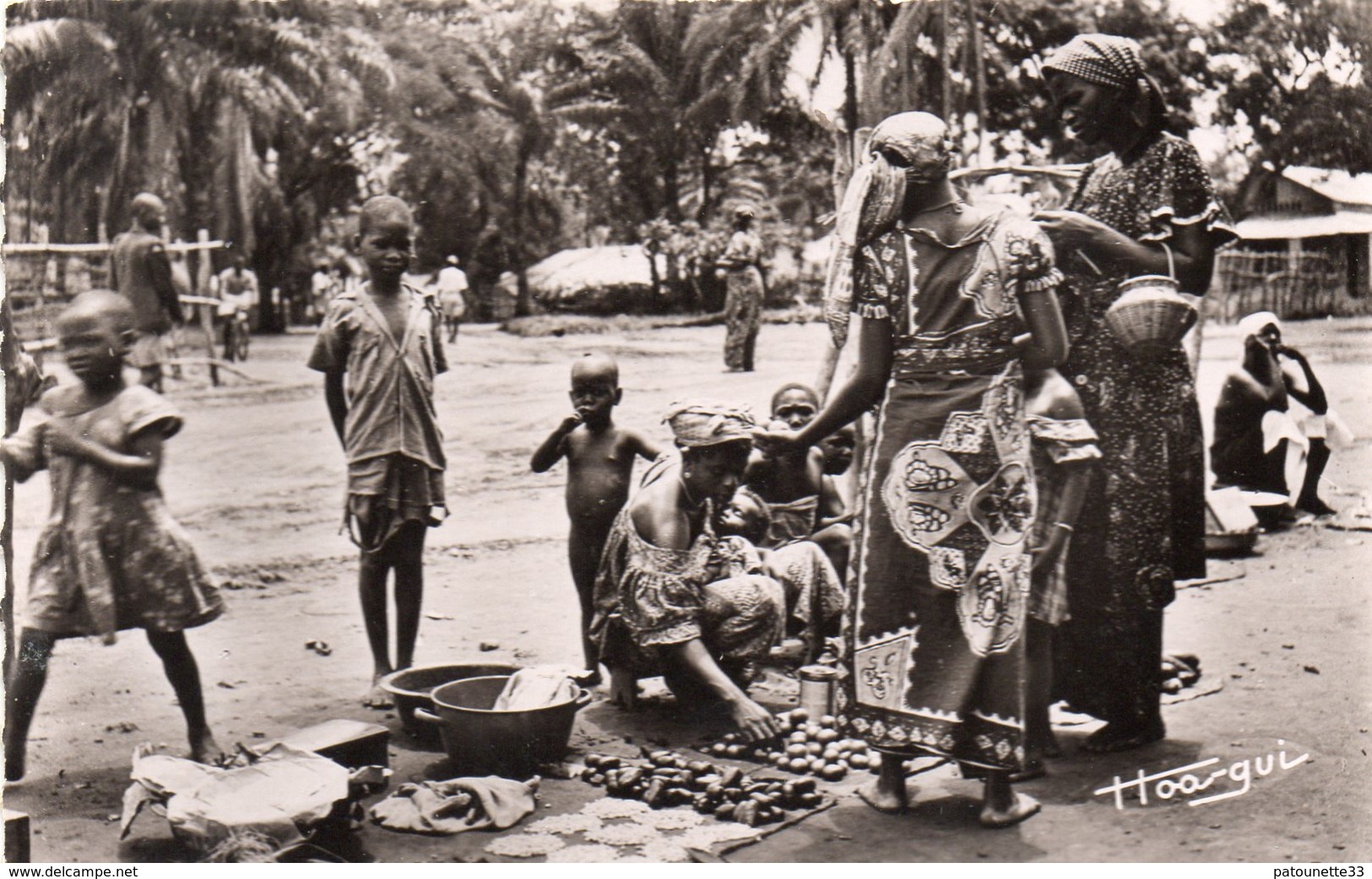 CONGO BRAZZAVILLE AEF MARCHE DE POTO POTO BELLE ANIMATION CARTE PHOTO DENTELEE - Brazzaville