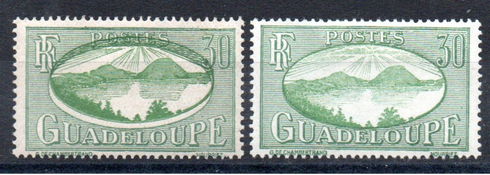 GUADELOUPE - YT N° 107 Centre Déplacé - Neuf ** - MNH - Lire Descriptif - Neufs