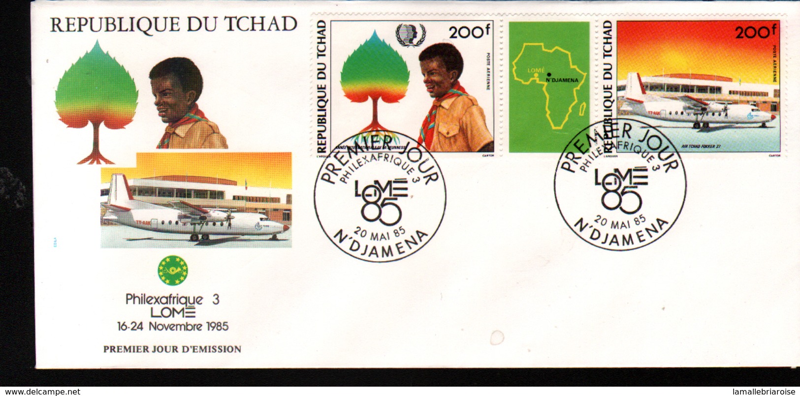 Tchadl,1985, PHILEXAFRIQUE III,. INTERNATIONAL PHILATELIC EXHIBITION - Tchad (1960-...)