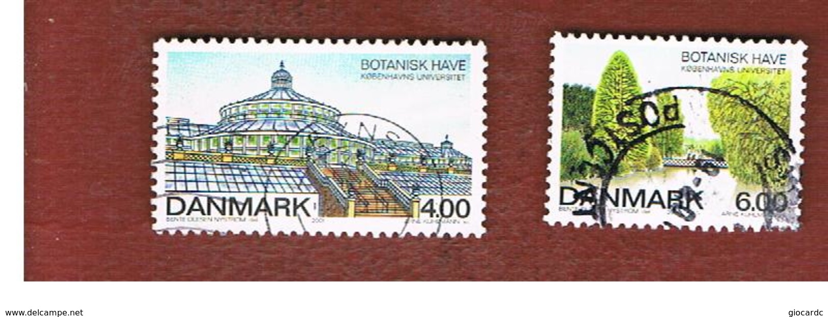 DANIMARCA (DENMARK)  -   SG 1226.1227  -  2001 UNIVERSITY BOTANICAL GARDENS  - USED ° - Used Stamps