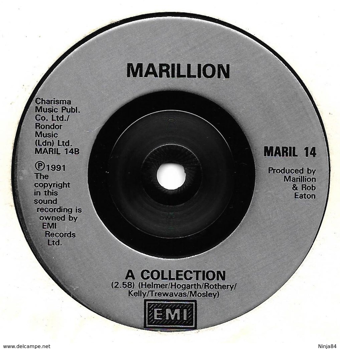 SP 45 RPM (7")   Marillion  "  No One Can  "  Angleterre - Rock