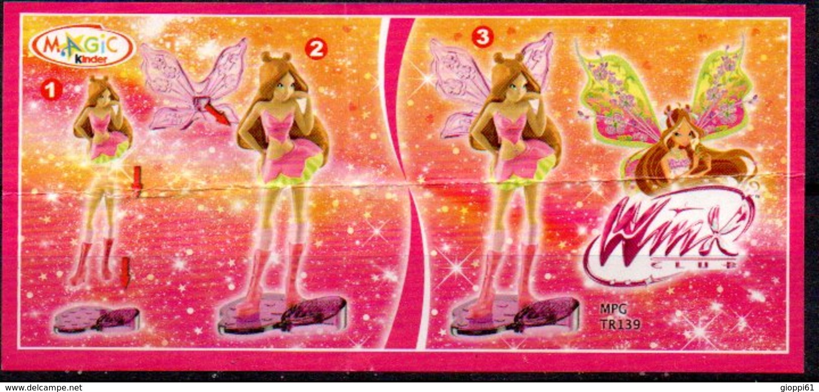 Cartina Istruzioni Kinder ' Winx' (Fronte E Retro) - Istruzioni