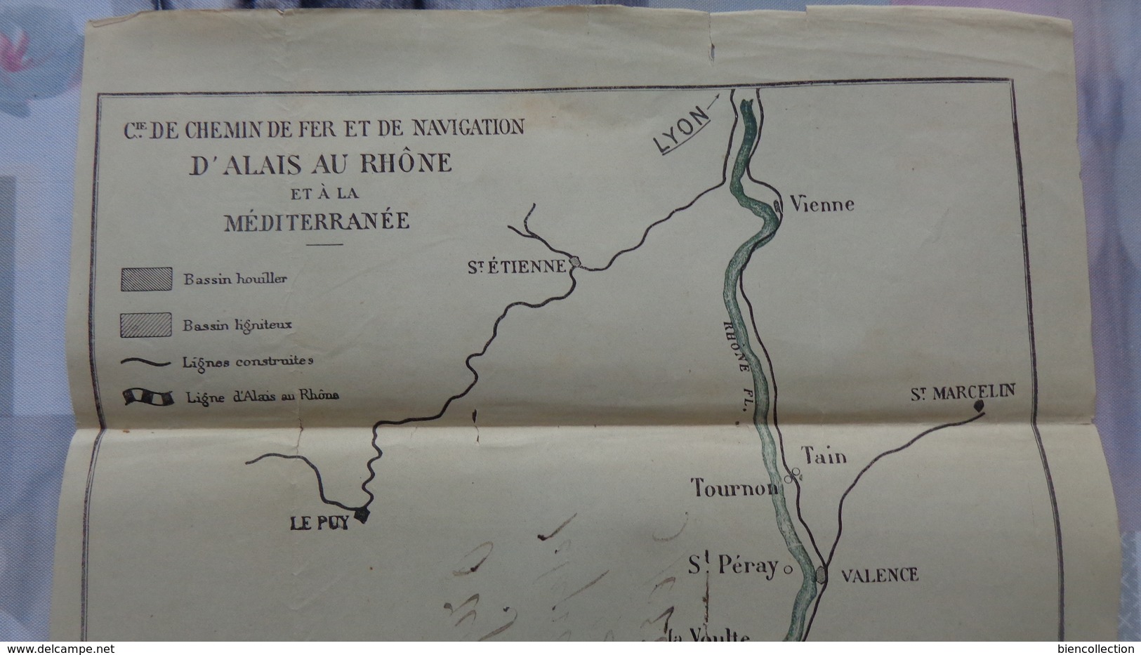 Carte De La Compagnie Des Chemins De Fer D"Alais (Gard) Au Rhône Et à La Méditerranée - Autres & Non Classés