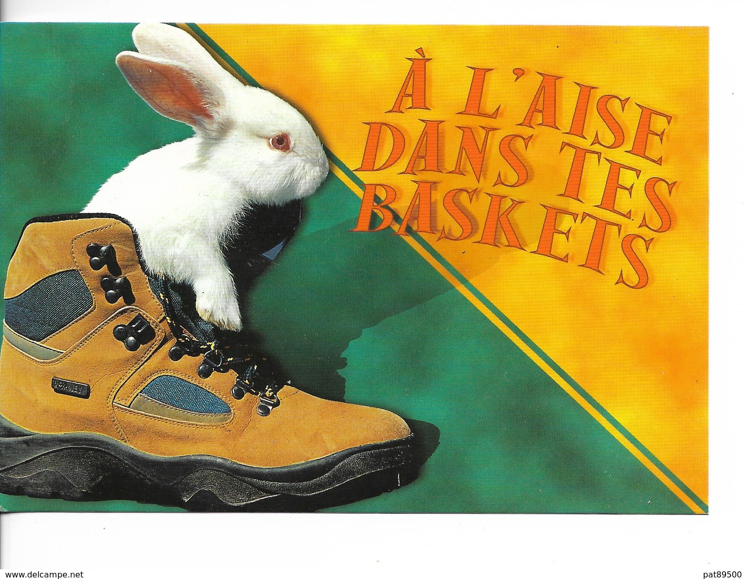 HUMOUR  / Chaussure Et Lapin Blanc :  A L'AISE DANS TES BASKETS / CPM écrite Non Datée / Comme Neuve / Valoire-Estel - Humour