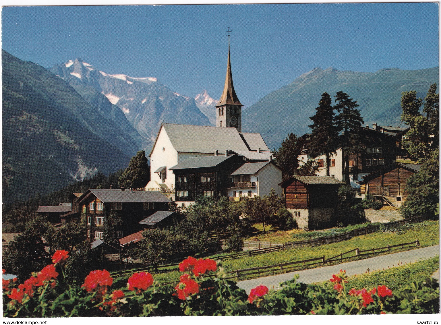 Ernen 1200 M. Wallis - Wannenhorn, Finsteraarhorn -  (Suisse/Schweiz) - Ernen