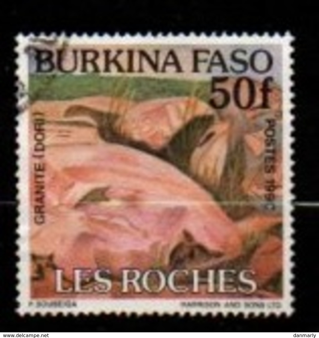 BURKINA-FASO : Y&T (o) 831 " Formation Rocheuse : Granit  " - Minéraux