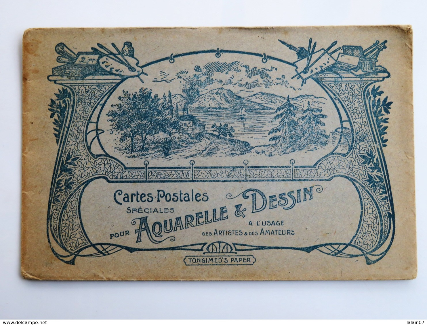 Enveloppe Publictaire "Cartes Postales Spéciales Pour Aquarelle & Dessin" à L'usage Des Artistes & Des Amateurs TONGIMED - Publicités