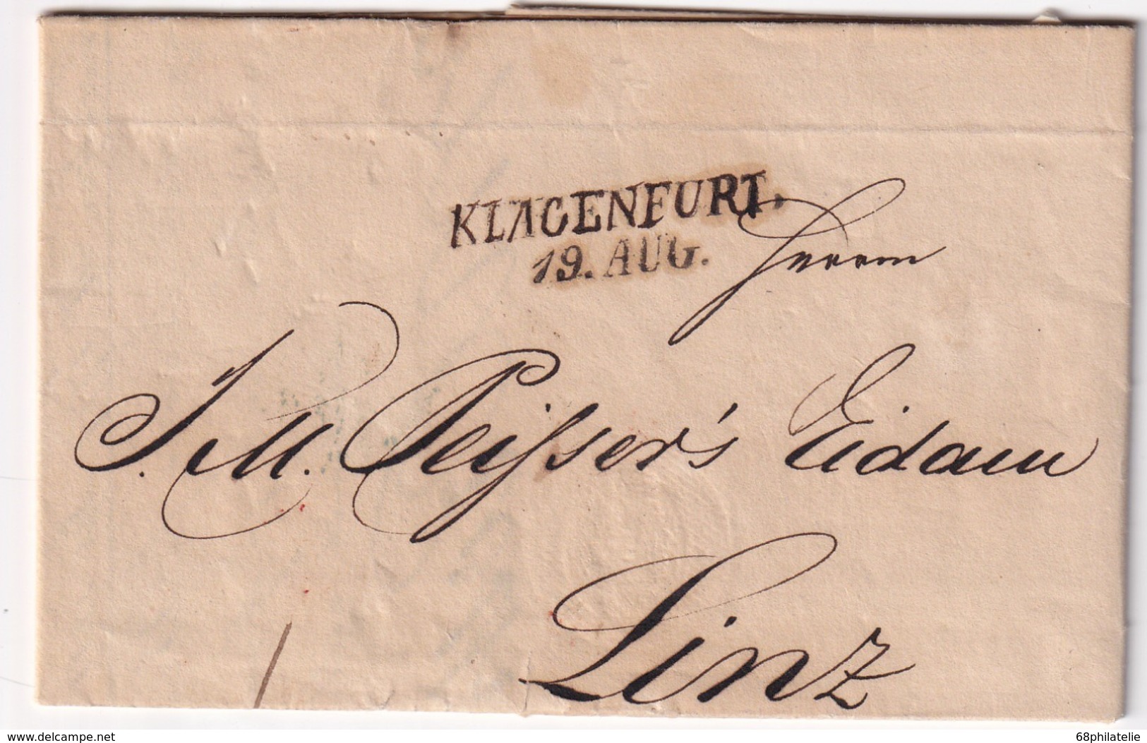 AUTRICHE LETTRE DE KLAGENFURT - ...-1850 Préphilatélie