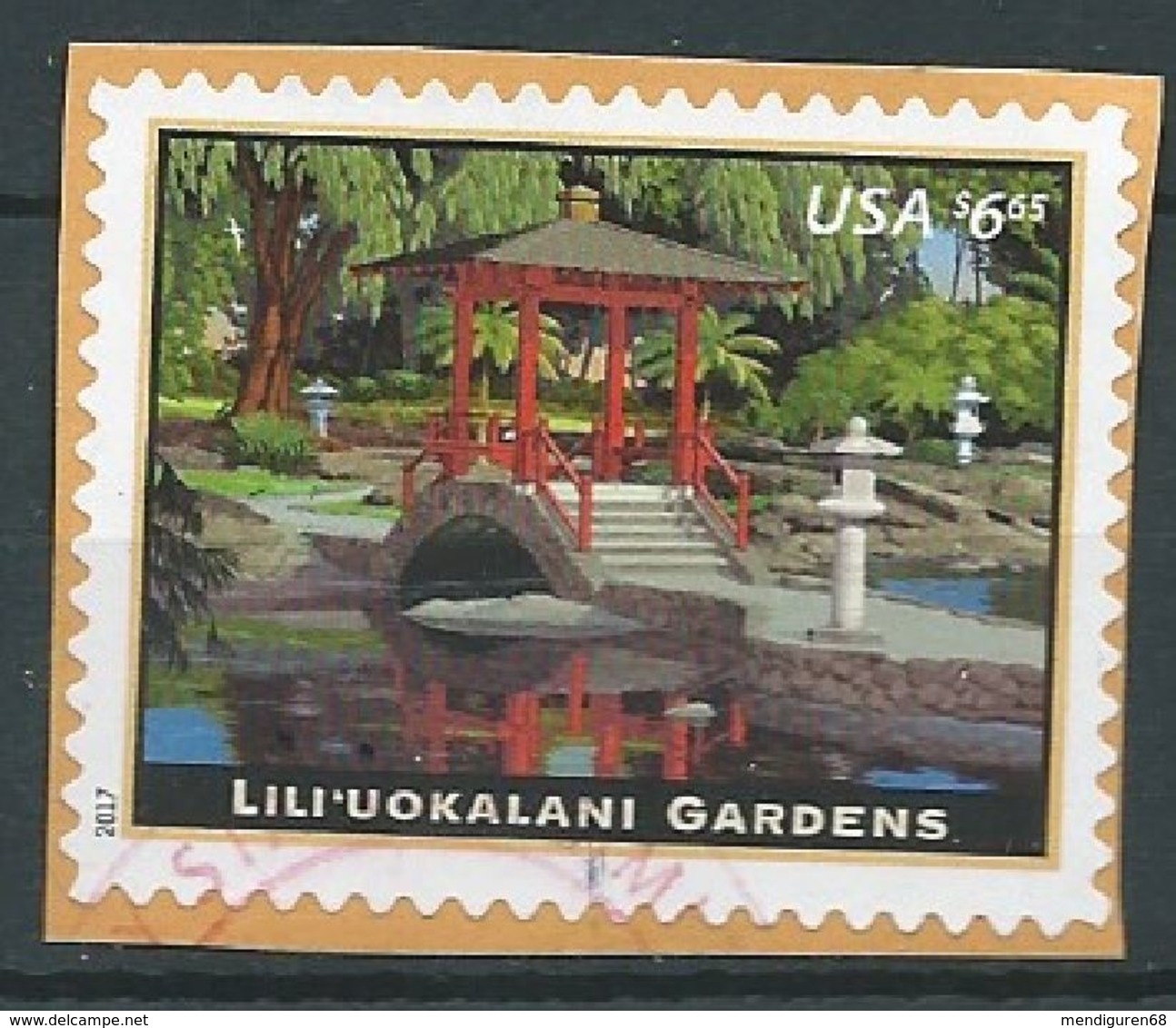 VERINIGTE STAATEN ETATS UNIS USA 2017 LILI'UOKALANI GARDENS $6.65 USED ON PAPER SC 5156 MI 5350 YT 5156 - Gebraucht