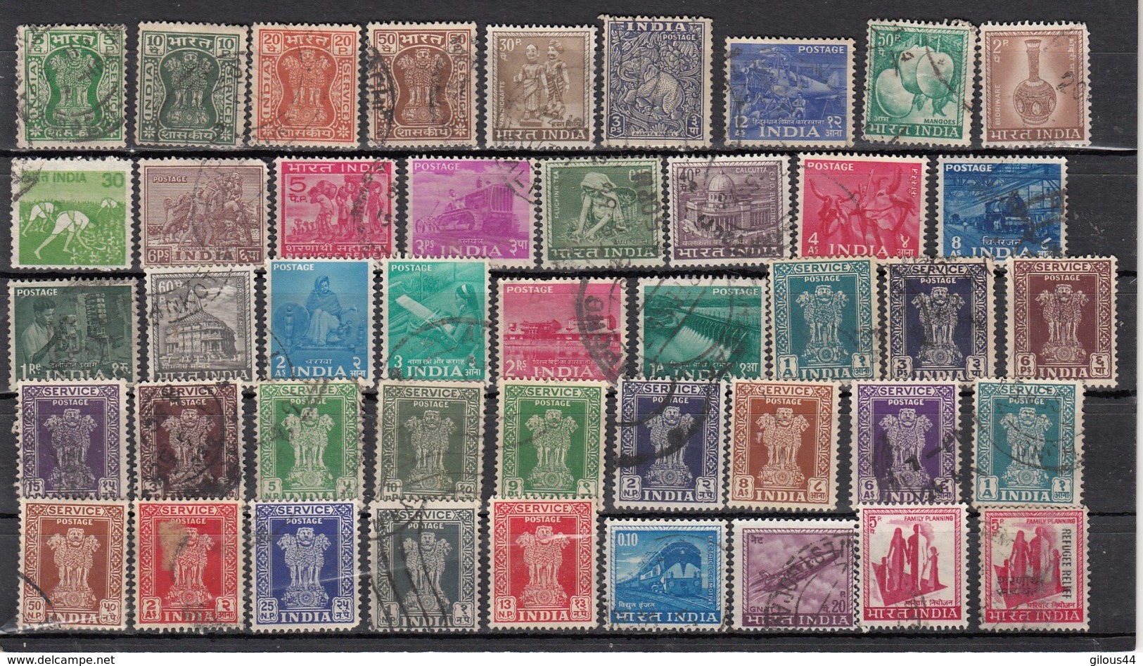 Inde  Lot De 44 Timbres - Colecciones & Series