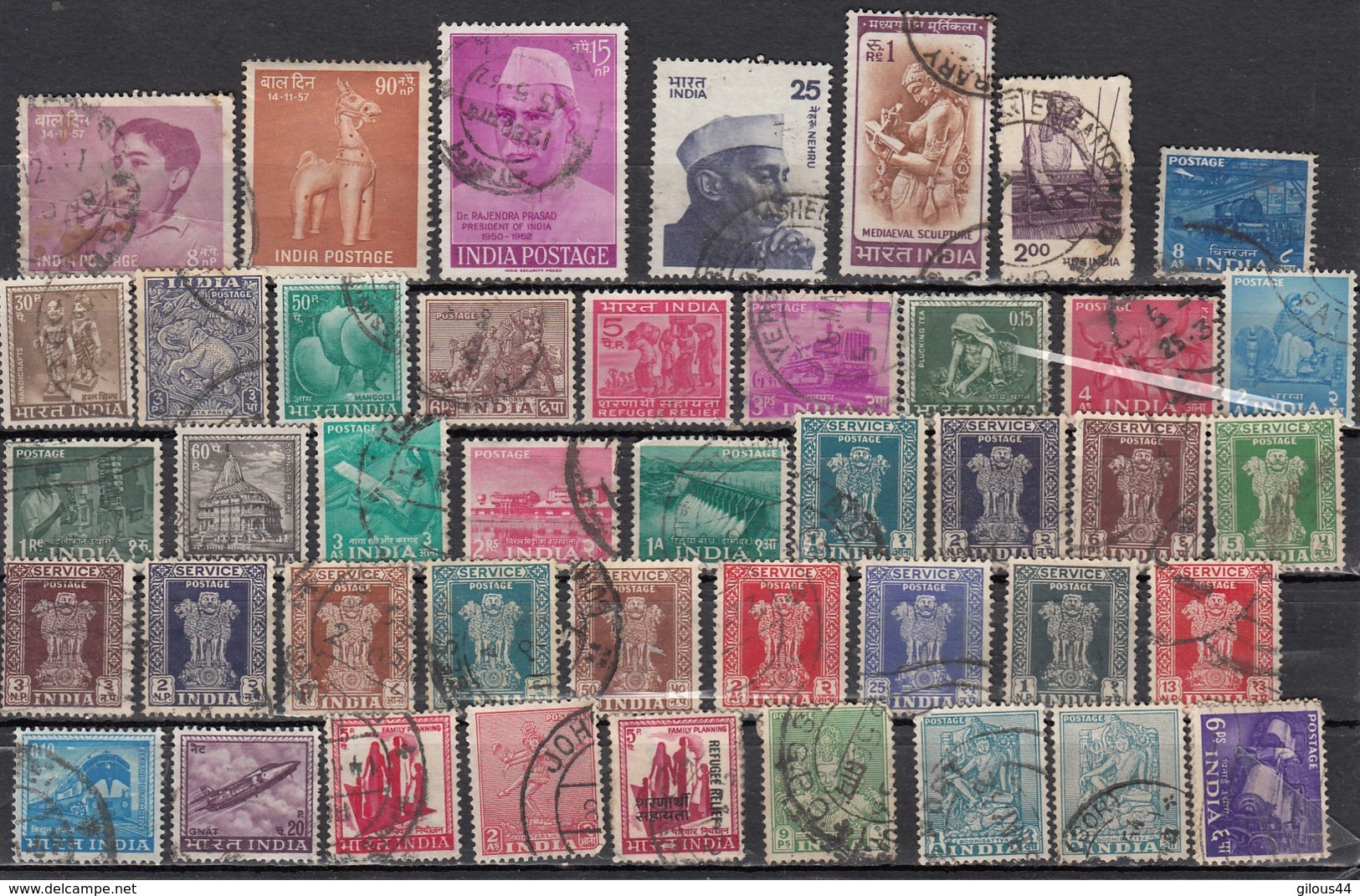 Inde  Lot De 43 Timbres - Collections, Lots & Series