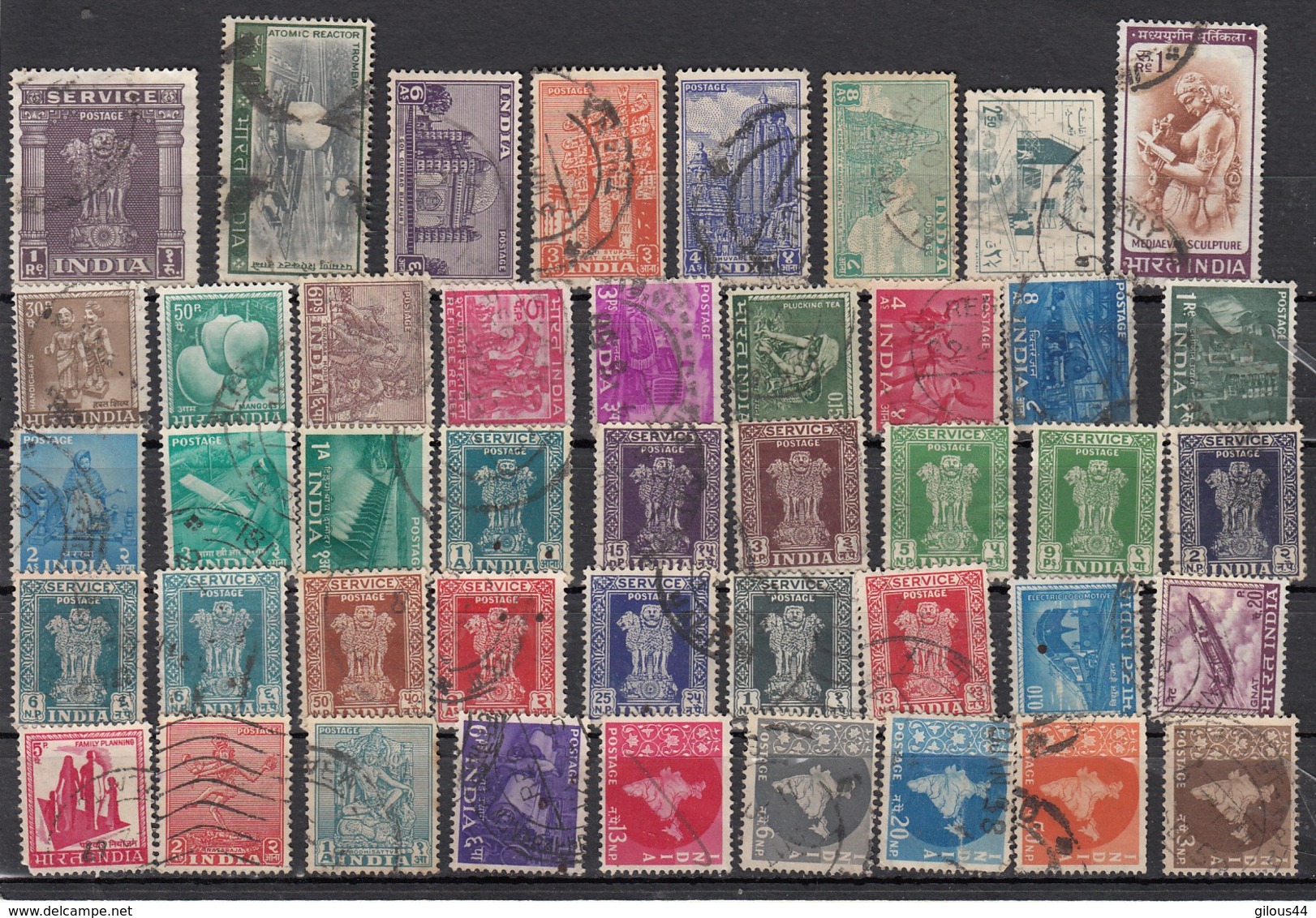 Inde  Lot De 44 Timbres - Colecciones & Series