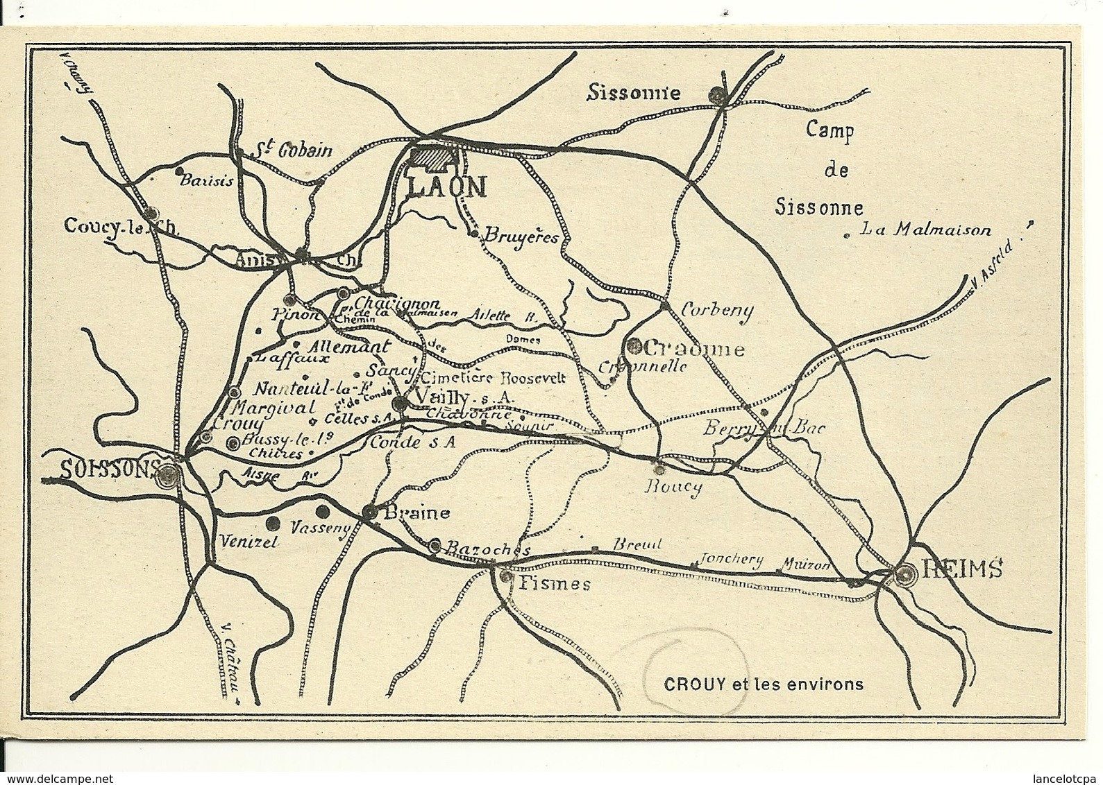 02 - CROUY Et SES ENVIRONS / TOPOGRAPHIE DE LA RECONSTRUCTION DU VILLAGE - Autres & Non Classés