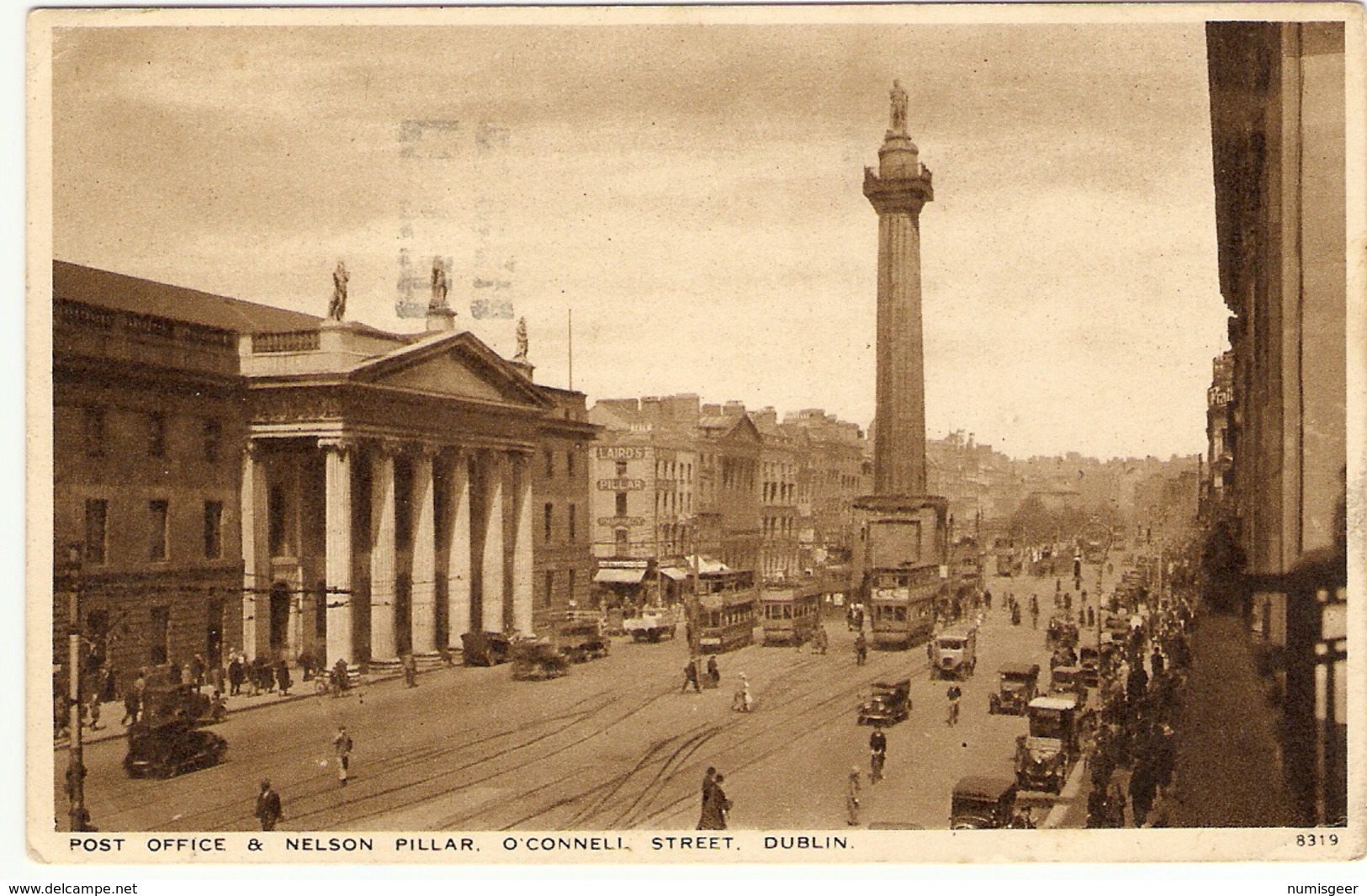 POST OFFICE  &  NELSON PILLAR  O'CONNEL STREET DUBLIN  (  TRAM ) - Dublin