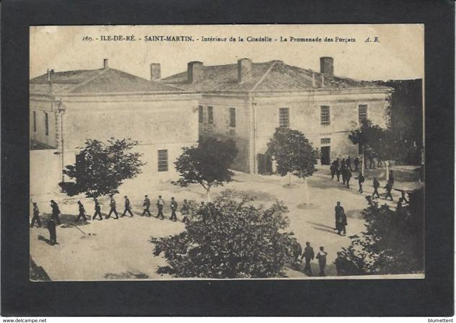 CPA Forçats Bagne Bagnards Prison Saint Martin De Ré Ile De Ré Circulé - Ile De Ré