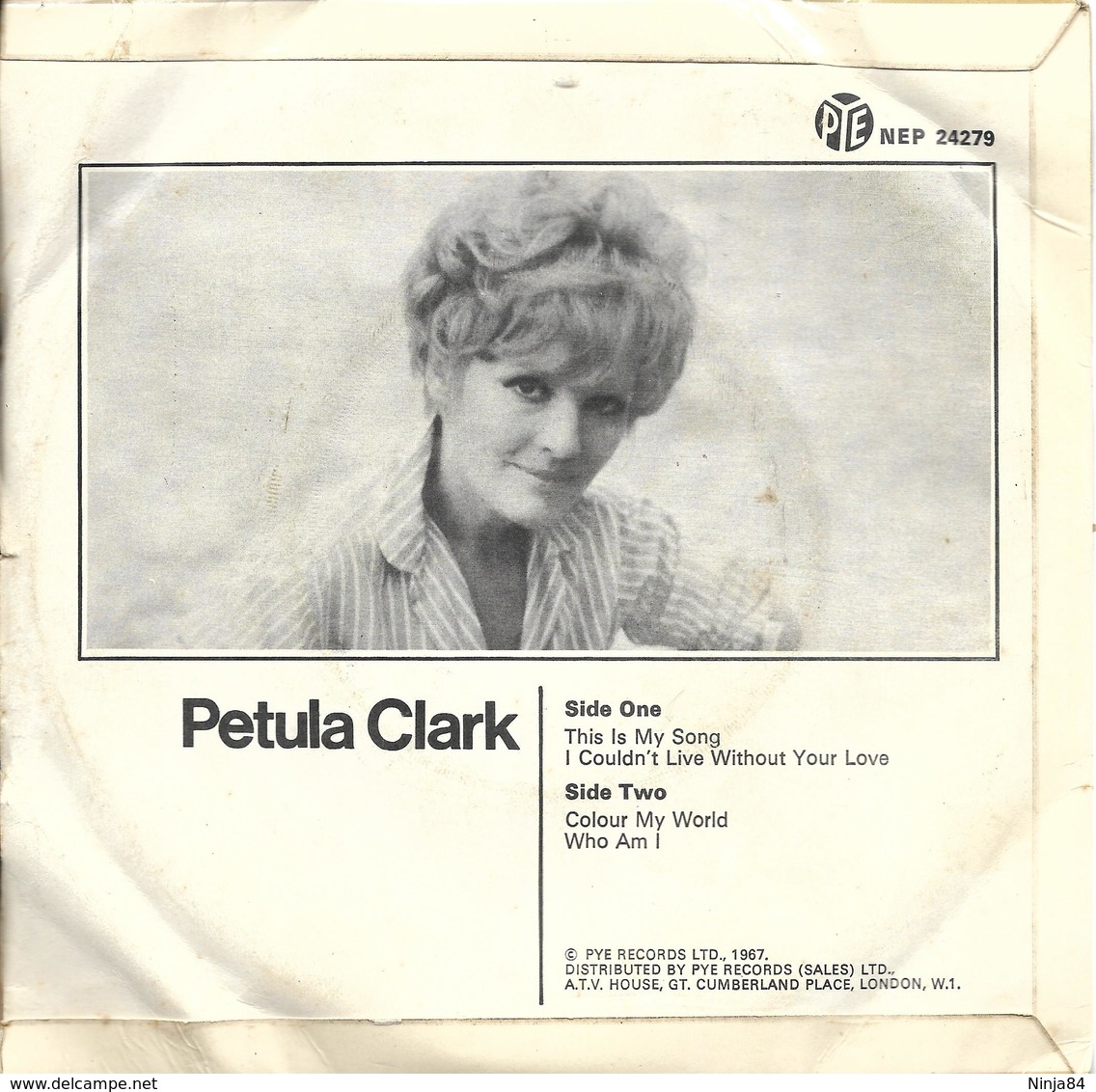 EP 45 RPM (7")  Petula Clark  "  This Is My Song  "  Angleterre - Autres - Musique Française