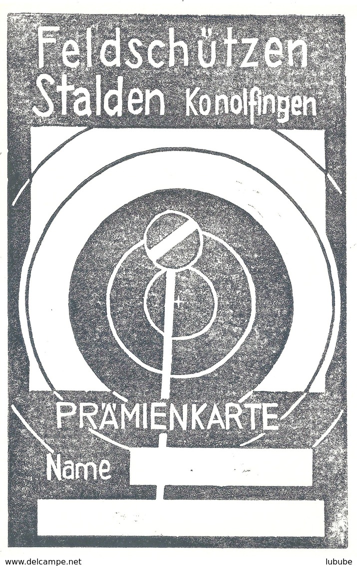 Prämienkarte  "Feldschützen Stalden Konolfingen"          Ca. 1960 - Diplômes & Bulletins Scolaires