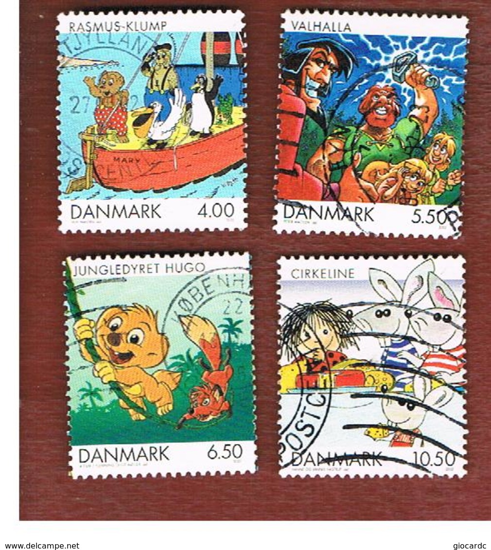 DANIMARCA (DENMARK)  -   SG 1253.1256   -  2002  DANISH CARTOONS (COMPLET SET OF 4)               -   USED ° - Used Stamps