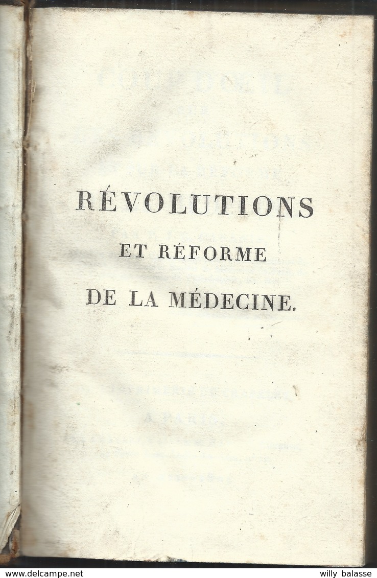 1804 Coup D'oeil Sur Les Révolutions Et Sur La Réforme De La Médecine Par CABANIS   438 Pages - 1801-1900