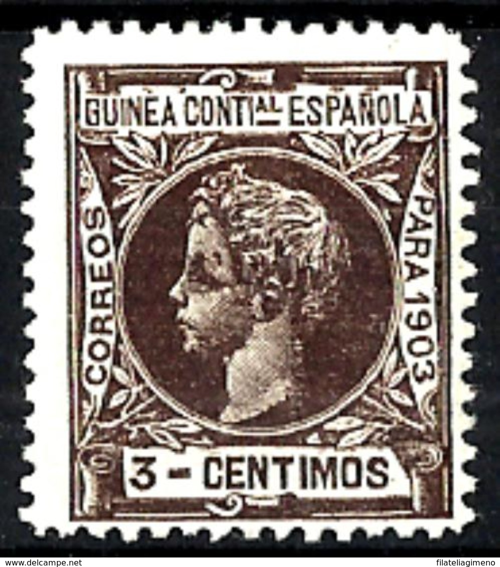 Guinea Española Nº 13 Con Charnela - Guinea Española