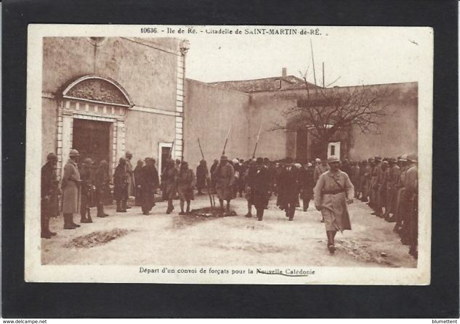 CPA Forçats Bagne Bagnards Prison Saint Martin De Ré Ile De Ré écrite - Ile De Ré