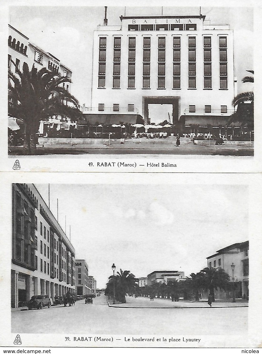 MAROC - RABAT - BOULEVARD LYAUTEY ET HOTEL BALIMA 1930/40 - Rabat