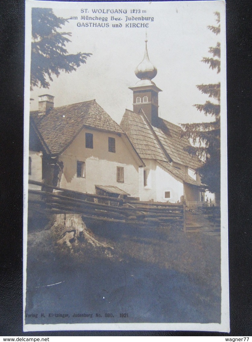 St Wolfgang Bez Judenburg 1927 Gasthaus Und Kirche - Judenburg