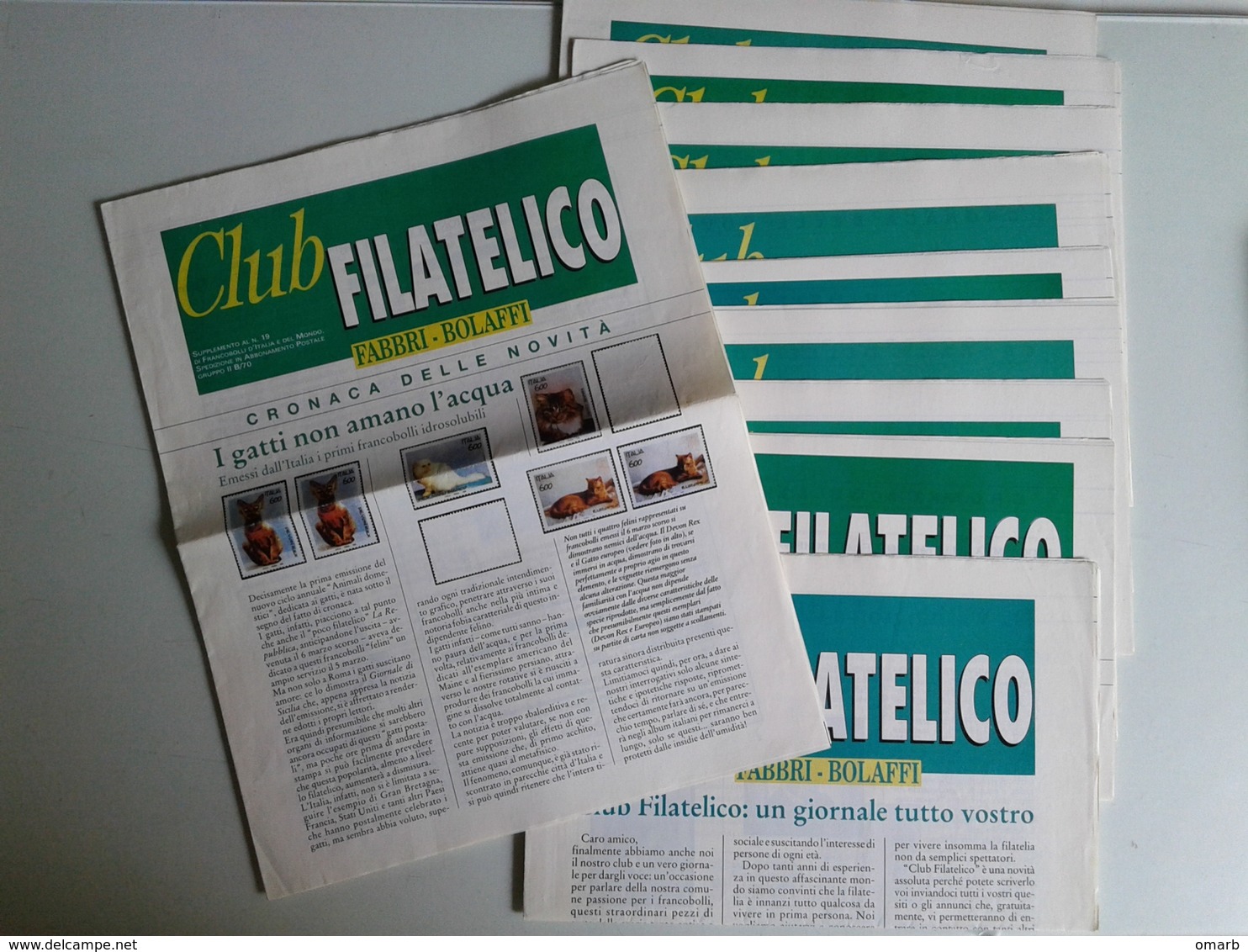 Alt1072 Inserti Club Filatelico Bolaffi Torino Collezionismo Filatelia Supplementi Novità Francobolli Italia Mondo - Italienisch