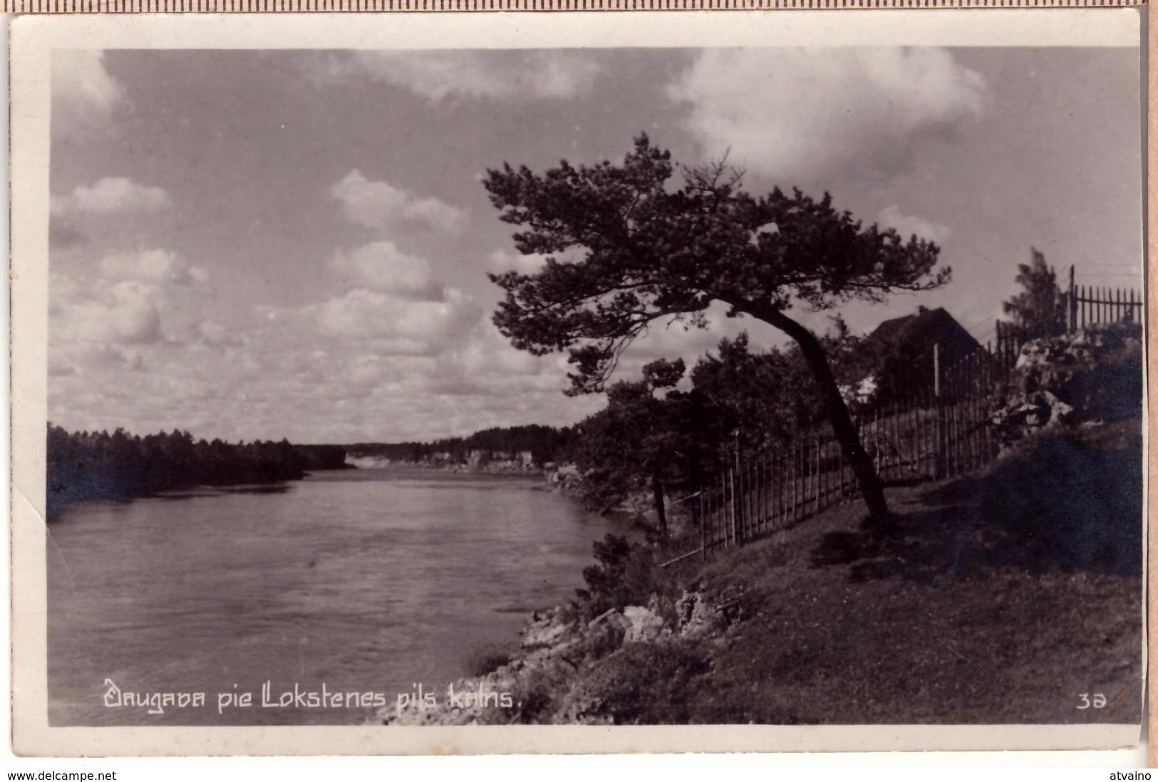 Latvia.Lettland. DAUGAVA PIE LOKSTENES PILS KALNA 1933. PHOTO-POSTCAR - Latvia