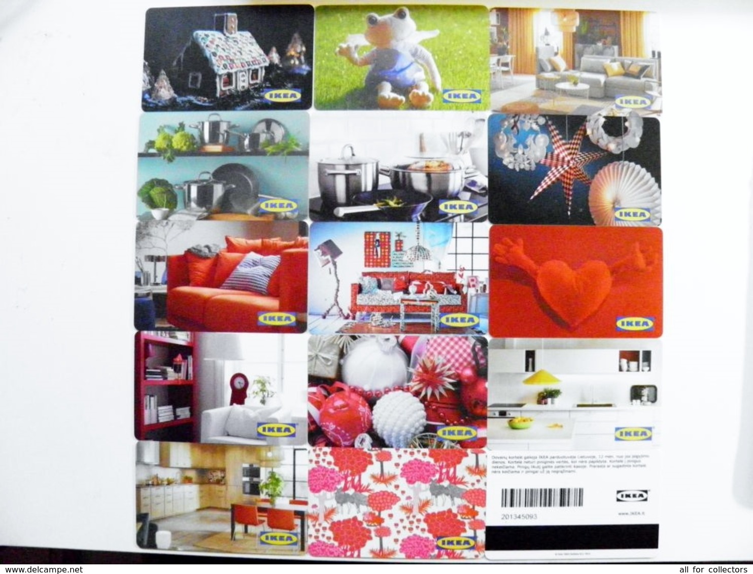 14 Different Plastic Magnetic Cards Cartes IKEA Gift Present Card - Autres & Non Classés