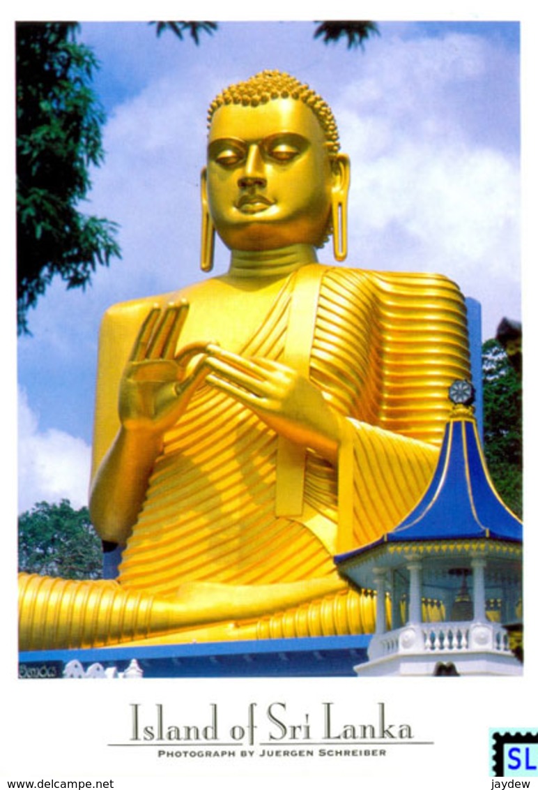 Sri Lanka Postcards, Golden Buddha, Dambulla, UNESCO, Postcrossing - Sri Lanka (Ceylon)