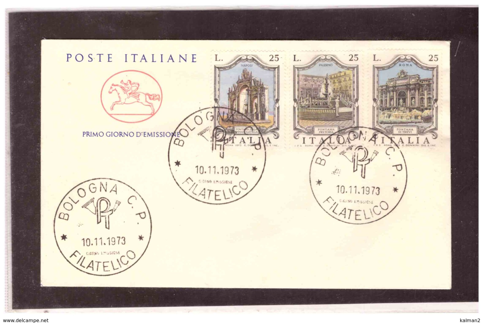 TEM5083   -   BOLOGNA  10.11.1973    /    FDC  FONTANE D'ITALIA -  1°  SERIE - Other & Unclassified