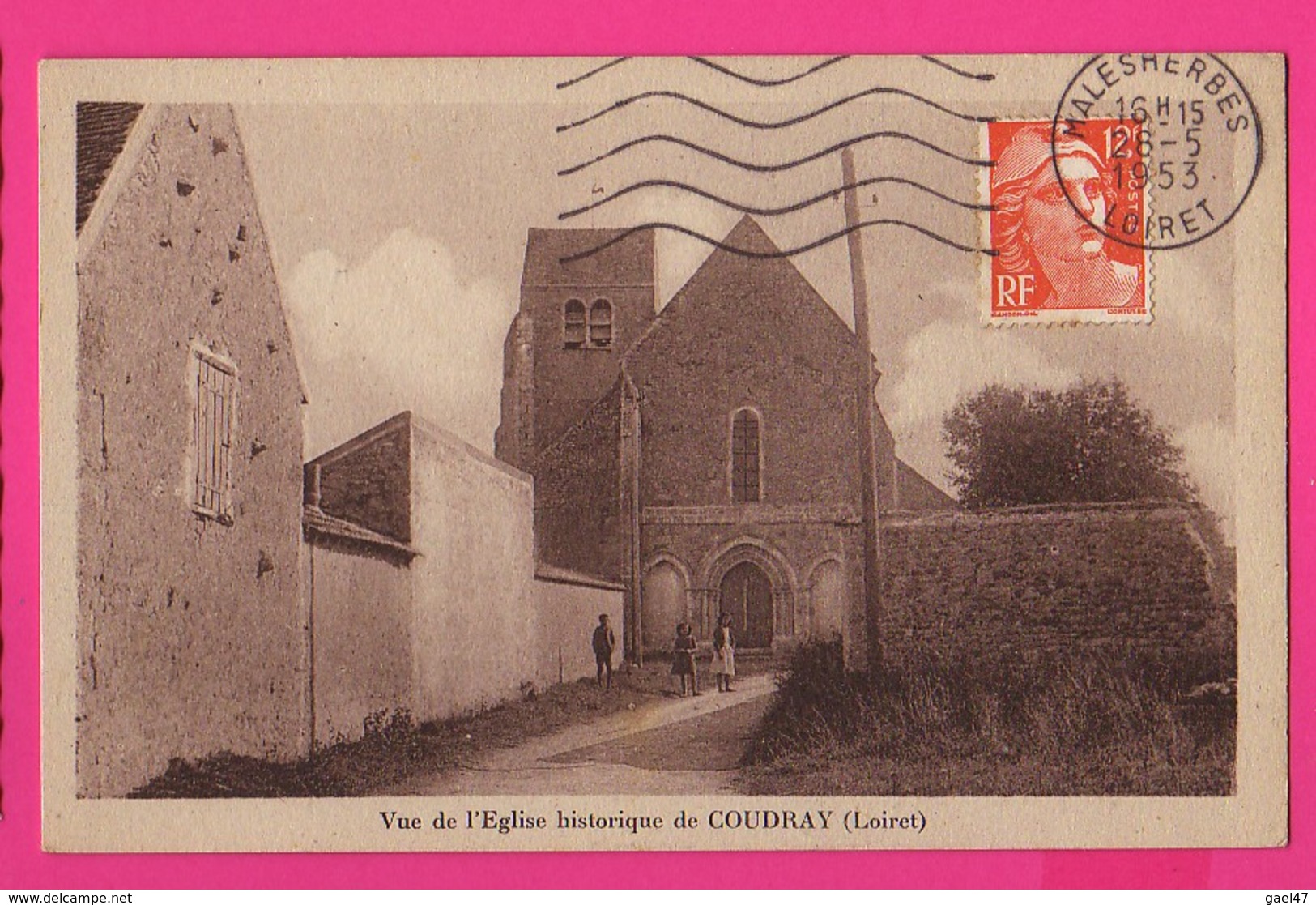 CPA (Réf Z 1097) (45 LOIRET ) COUDRAY  Vue De L'église Historique  De Coudray - Autres & Non Classés