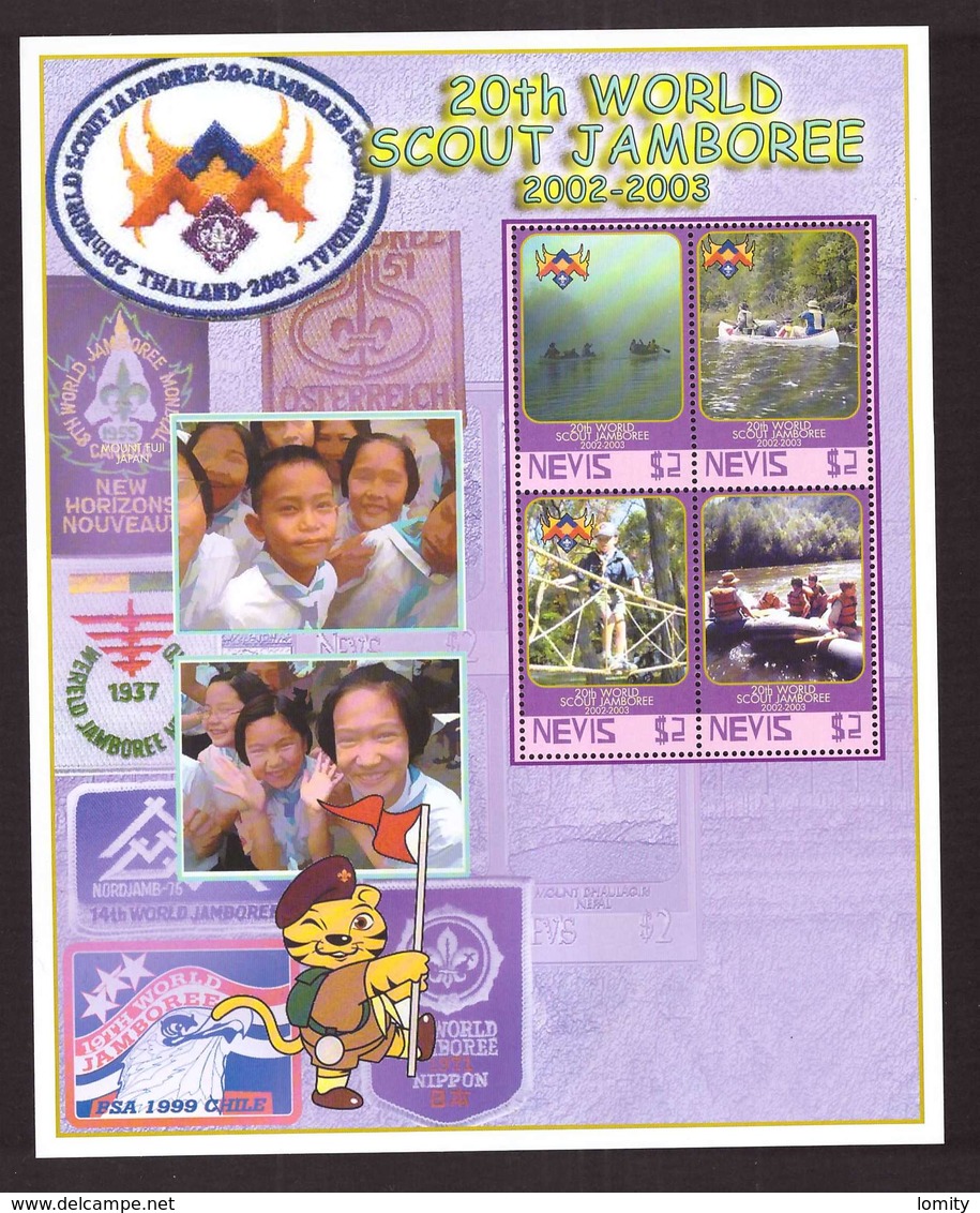 Nevis Feuillet Bloc Neuf ** MNH 20eme World Scout Jamboree 2002 2003 Scoutisme - Antilles