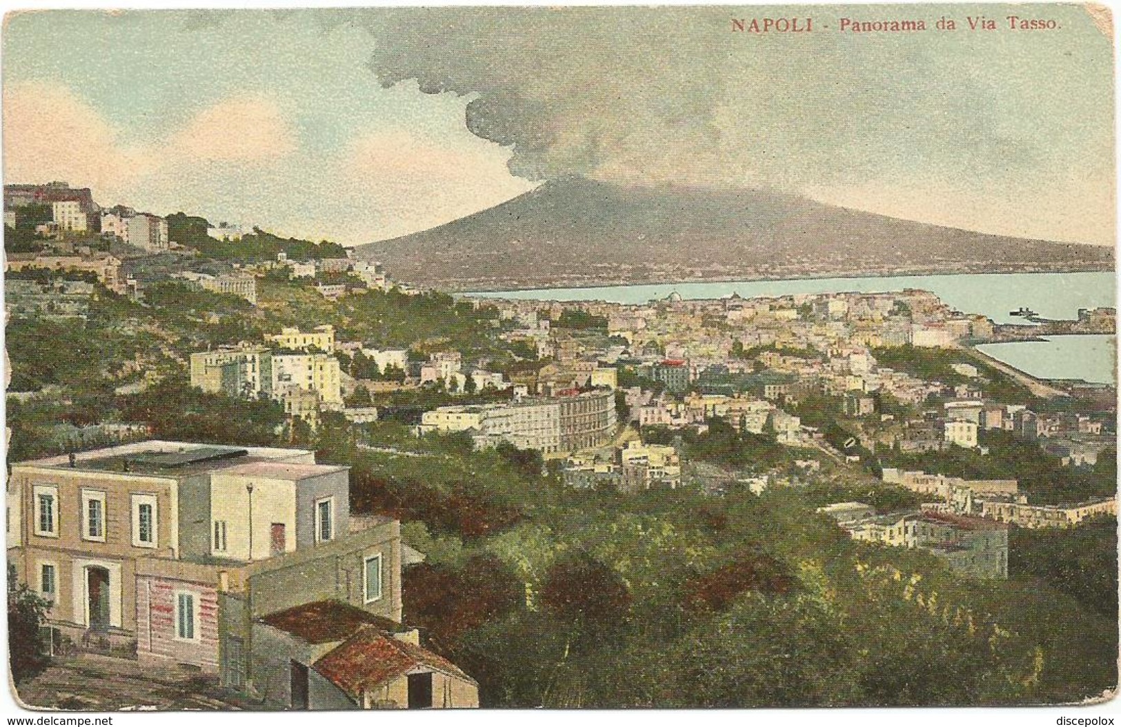 W514 Napoli - Panorama Da Via Tasso Col Vesuvio / Non Viaggiata - Napoli