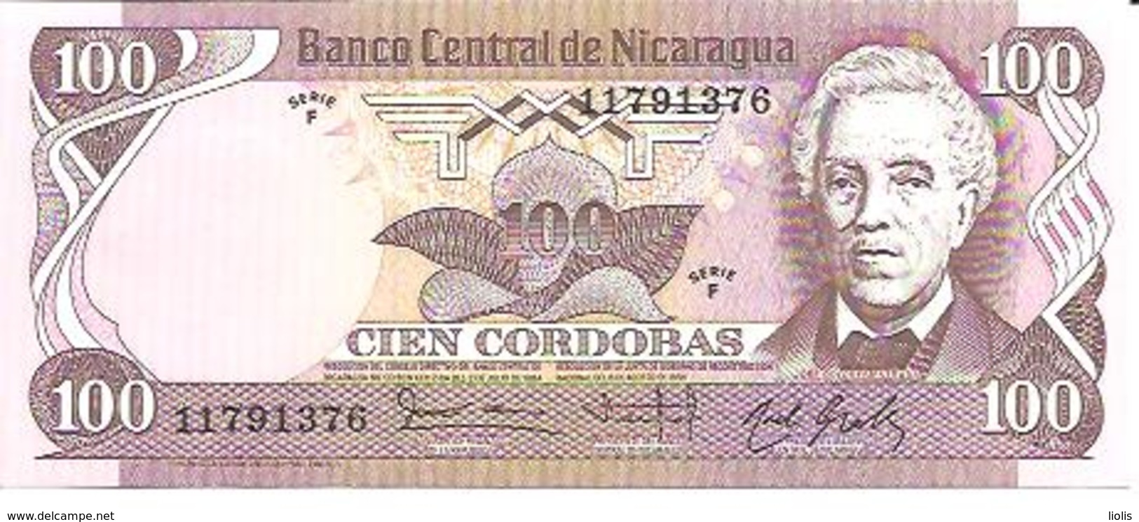 Nicaragua  P-141  100 Cordobas  1984  UNC  Serie F - Nicaragua
