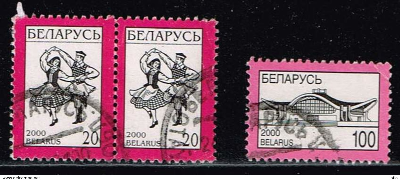 Belarus 2000, Michel# 362 + 382 I O - Belarus