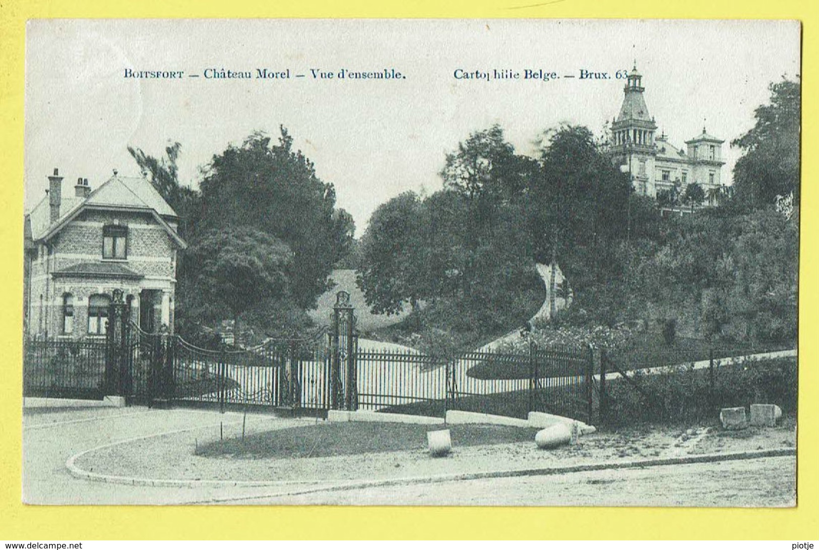 * Boitsfort - Watermaal Bosvoorde (Bruxelles) * (Cartophille Belge - Brux, Nr 63) Chateau Morel, Vue D'ensemble, TOP - Watermael-Boitsfort - Watermaal-Bosvoorde