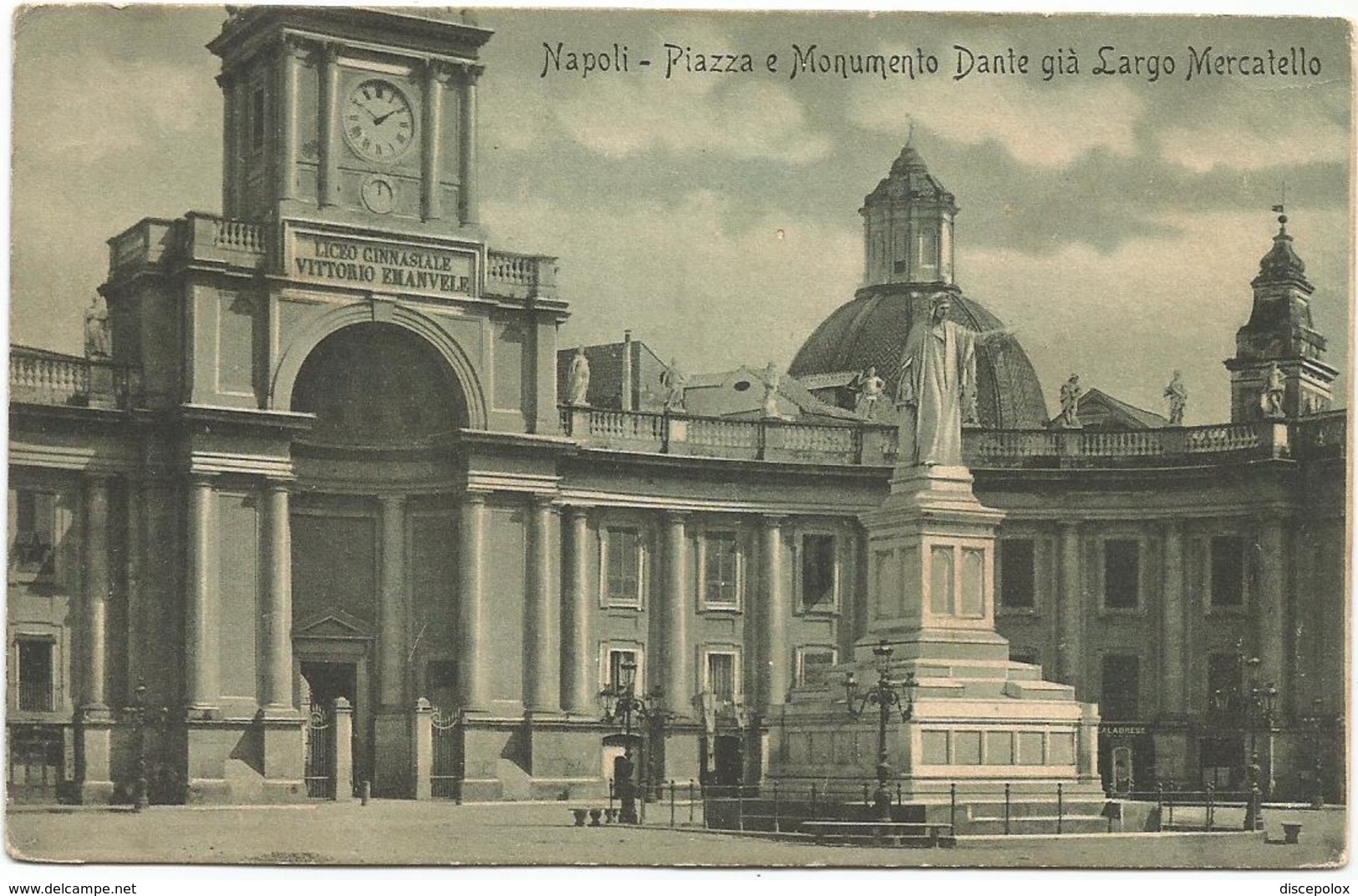 W531 Napoli - Piazza E Monumento A Dante Già Largo Mercatello / Viaggiata 1911 - Napoli (Naples)