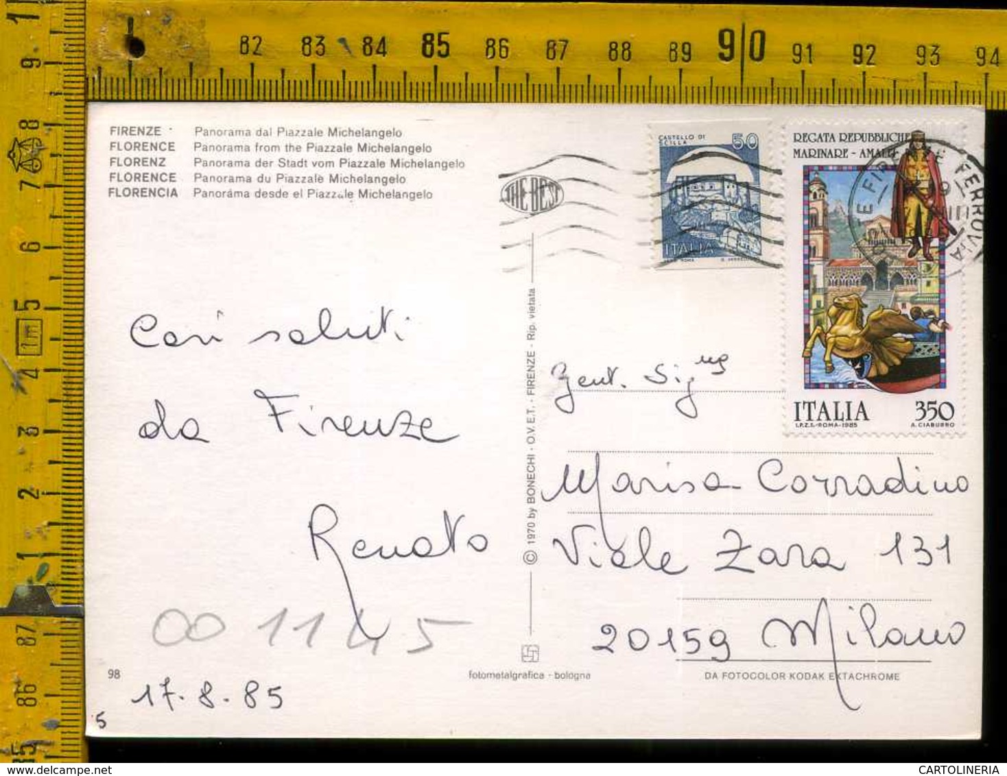 Repubblica Francobollo Commemorativo - 1946-60: Storia Postale