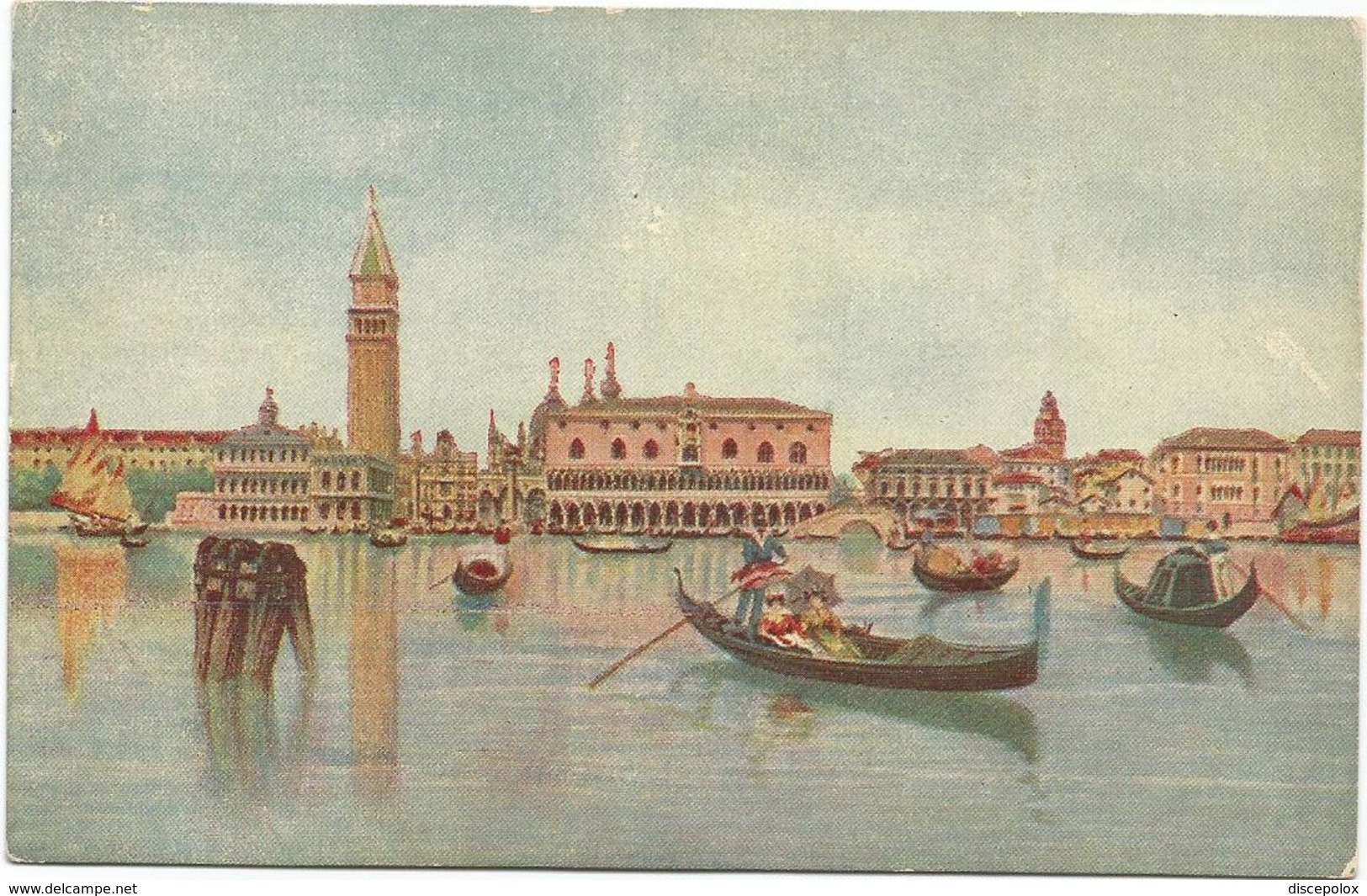 W547 Venezia - Bacino Di San Marco - Illustrazione Illustration / Non Viaggiata - Venezia (Venedig)